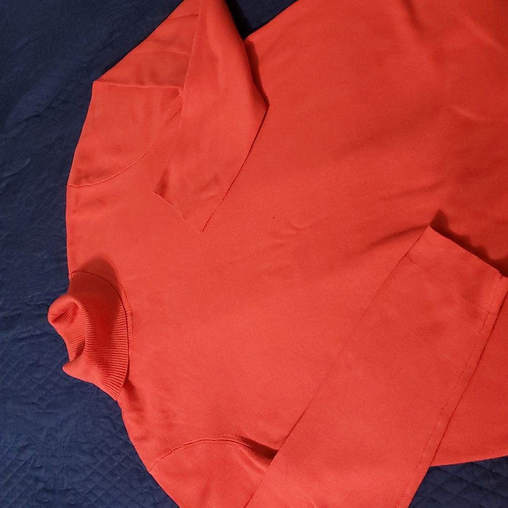 Chico's Women's Longsleeve Vibrant Orange Turtleneck Sweater 3